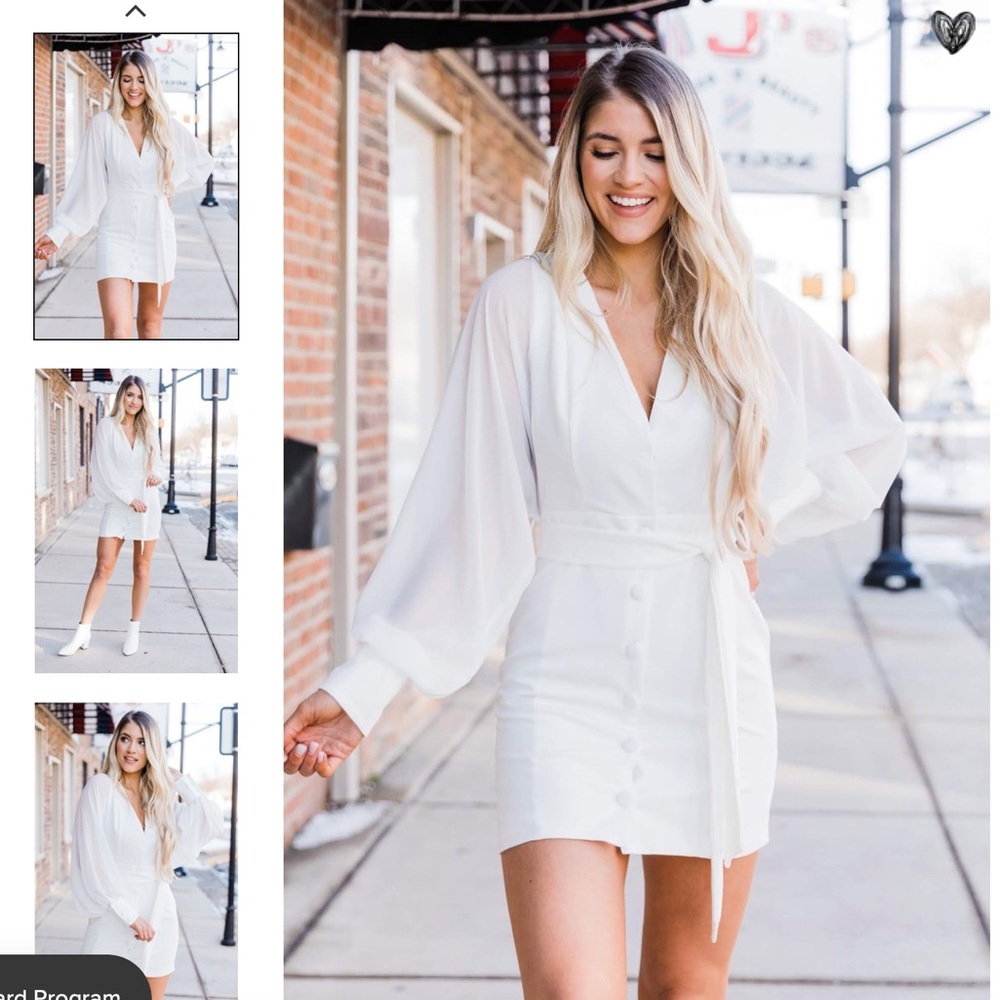 White dress. Medium